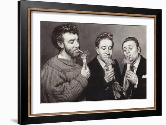 The Goons: Spike Milligan, Peter Sellers, Harry Secombe-Pat Nicolle-Framed Premium Giclee Print