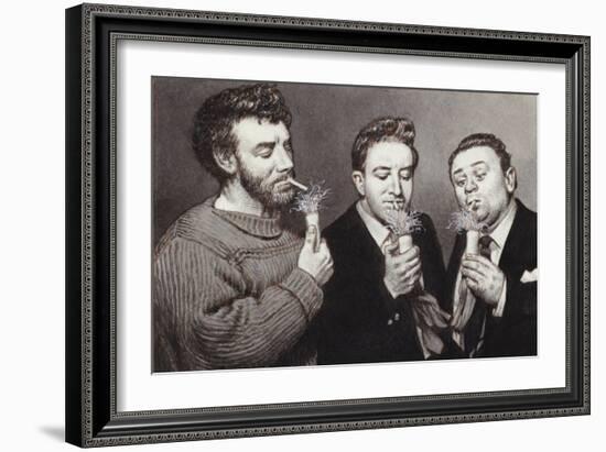 The Goons: Spike Milligan, Peter Sellers, Harry Secombe-Pat Nicolle-Framed Premium Giclee Print
