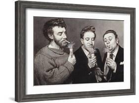 The Goons: Spike Milligan, Peter Sellers, Harry Secombe-Pat Nicolle-Framed Giclee Print