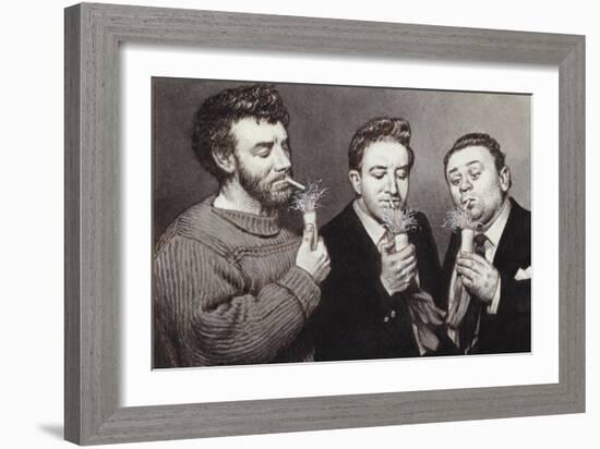 The Goons: Spike Milligan, Peter Sellers, Harry Secombe-Pat Nicolle-Framed Giclee Print