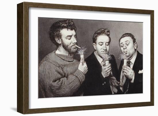 The Goons: Spike Milligan, Peter Sellers, Harry Secombe-Pat Nicolle-Framed Giclee Print