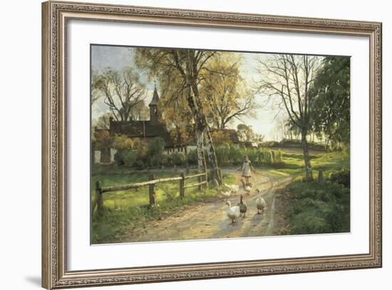 The Goose Girl-Peder Mork Monsted-Framed Premium Giclee Print