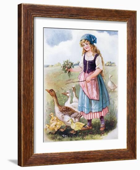 The Goose Girl-null-Framed Giclee Print