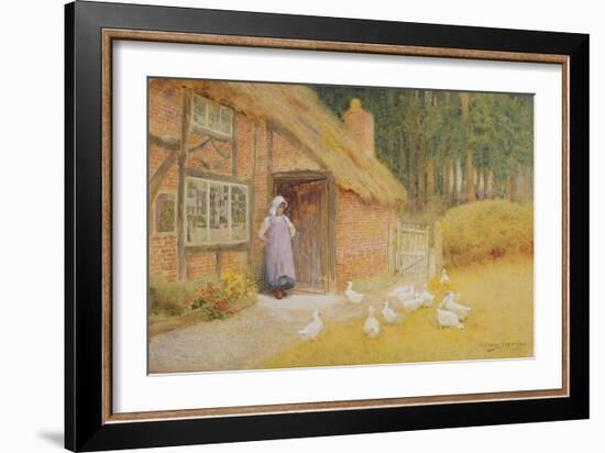 The Goose Girl-Arthur Claude Strachan-Framed Giclee Print