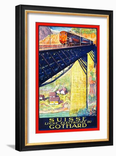 The Gothard Electric Railway-Daniele Buzzi-Framed Art Print