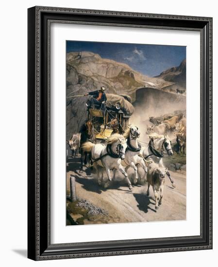 The Gotthard Post-Rudolf Koller-Framed Art Print