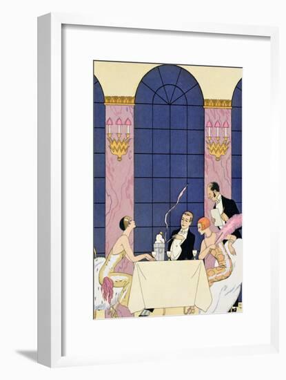 The Gourmands, 1920-30-Georges Barbier-Framed Giclee Print