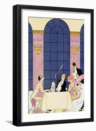 The Gourmands, 1920-30-Georges Barbier-Framed Giclee Print