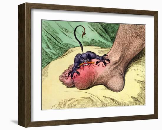 The Gout, Published by Hannah Humphrey in 1799-James Gillray-Framed Giclee Print