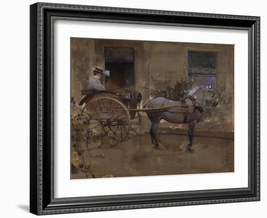 The Governess Cart-Joseph Crawhall-Framed Giclee Print