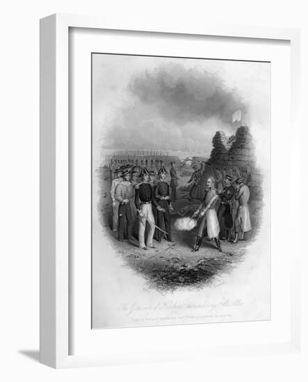 The Governor of Kinburn Surrendering to the Allies, Crimean War, October 1855-G Greatbach-Framed Premium Giclee Print