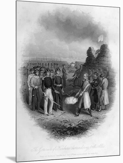 The Governor of Kinburn Surrendering to the Allies, Crimean War, October 1855-G Greatbach-Mounted Giclee Print