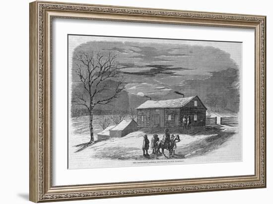 The Governor's Mansion, Lecompton, Kansas Territory.-null-Framed Giclee Print
