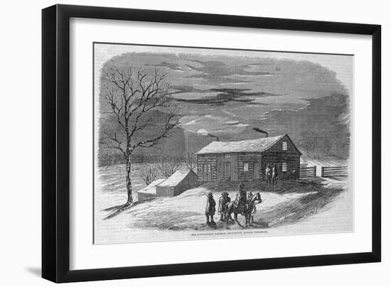 The Governor's Mansion, Lecompton, Kansas Territory.-null-Framed Giclee Print