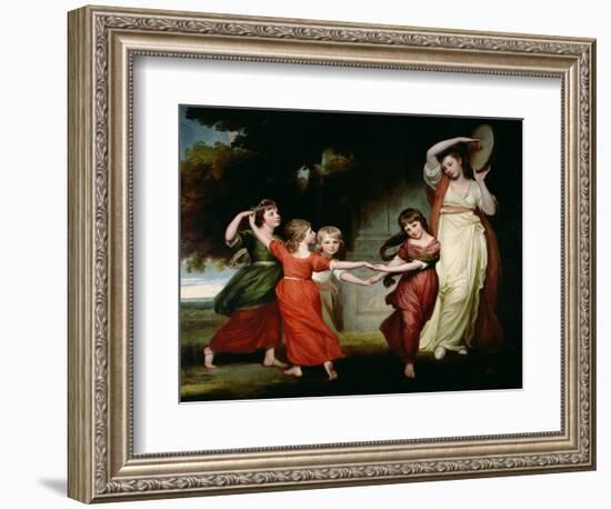 The Gower Family, c.1776-77-George Romney-Framed Giclee Print