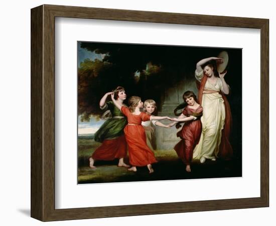 The Gower Family, c.1776-77-George Romney-Framed Giclee Print