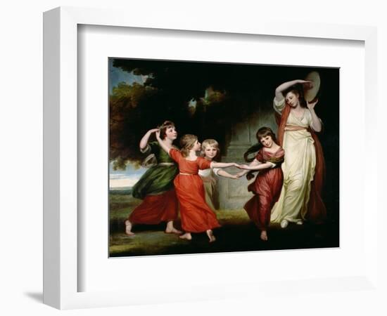 The Gower Family, c.1776-77-George Romney-Framed Giclee Print