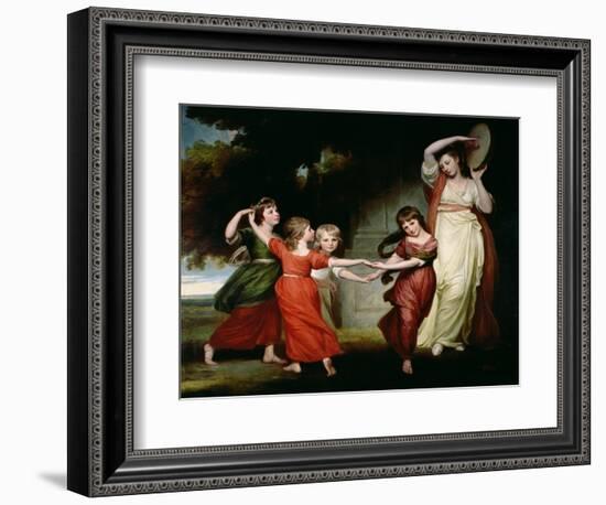 The Gower Family, c.1776-77-George Romney-Framed Giclee Print