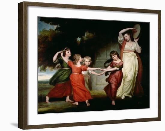 The Gower Family, c.1776-77-George Romney-Framed Giclee Print