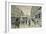 The " Graben", central square in downtown Vienna. In the background the plague column 1888.-Wilhelm Gause-Framed Giclee Print