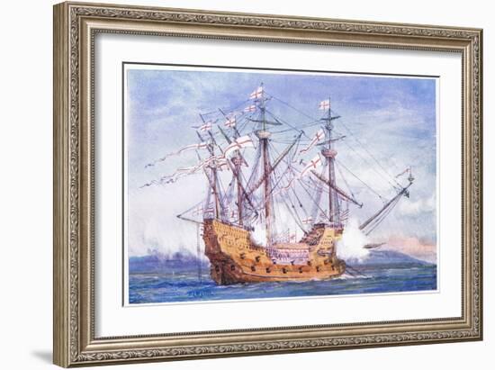 The 'Grace De Dieu' 1515, 1915-William Lionel Wyllie-Framed Giclee Print