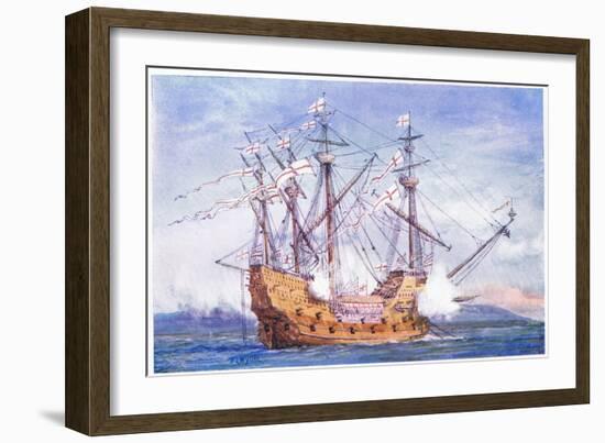 The 'Grace De Dieu' 1515, 1915-William Lionel Wyllie-Framed Giclee Print