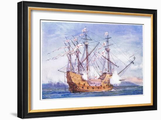 The 'Grace De Dieu' 1515, 1915-William Lionel Wyllie-Framed Giclee Print