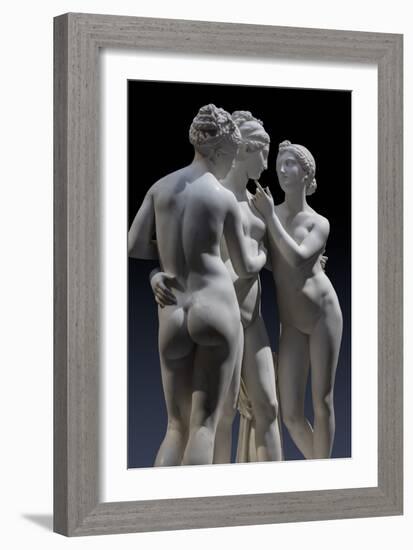 the Graces and Cupid , Detail, 1820-22 (Carrara Marble)-Bertel Thorvaldsen-Framed Giclee Print