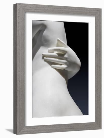 The Graces and Cupid, Detail of the Embrace and a Hand, 1820-22 (Carrara Marble)-Bertel Thorvaldsen-Framed Giclee Print