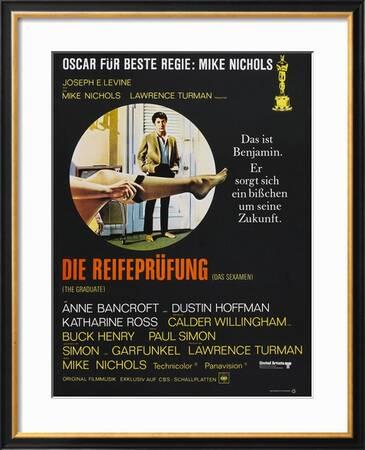 The Graduate (Die Reifeprufung), German poster, Dustin Hoffman, 1967' Art  Print | Art.com