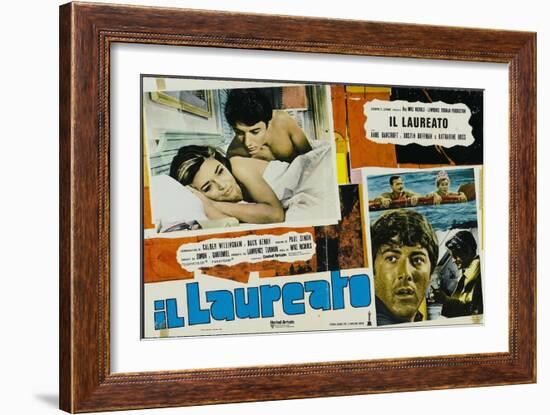 The Graduate, Italian Movie Poster, 1967-null-Framed Art Print