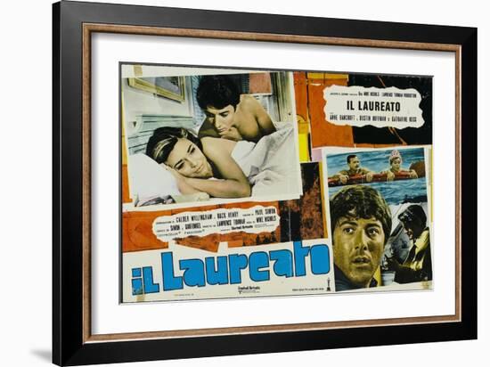 The Graduate, Italian Movie Poster, 1967-null-Framed Art Print