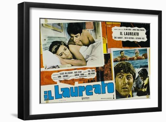 The Graduate, Italian Movie Poster, 1967-null-Framed Art Print