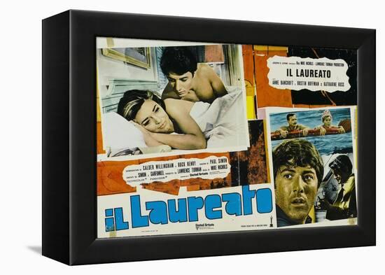 The Graduate, Italian Movie Poster, 1967-null-Framed Stretched Canvas