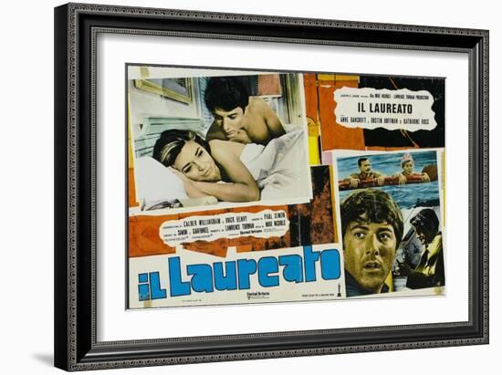 The Graduate, Italian Movie Poster, 1967-null-Framed Premium Giclee Print