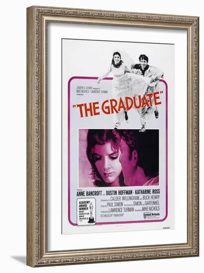 The Graduate, Katharine Ross, Dustin Hoffman, 1967-null-Framed Art Print