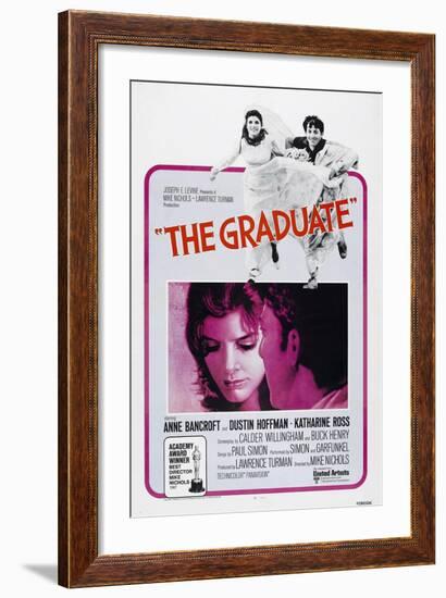 The Graduate, Katharine Ross, Dustin Hoffman, 1967-null-Framed Art Print