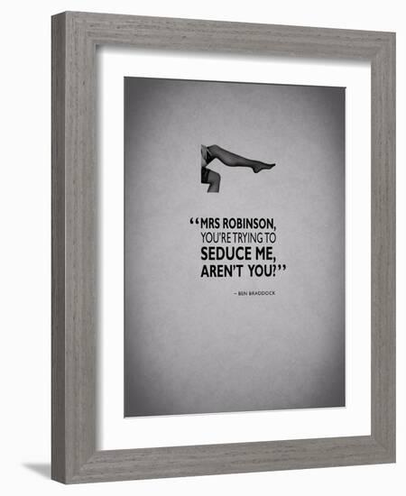 The Graduate Trying To Seduce-Mark Rogan-Framed Art Print