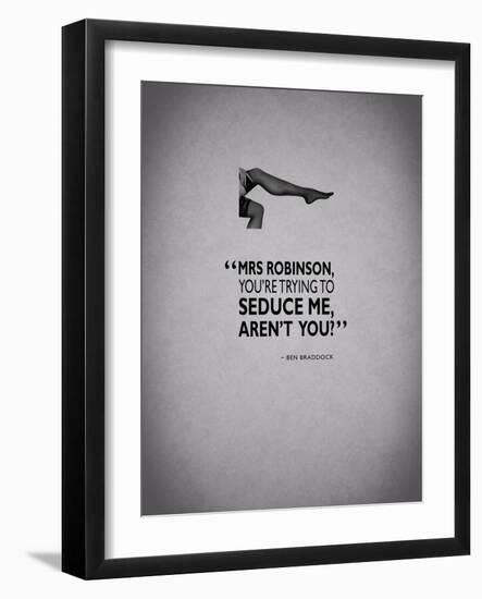 The Graduate Trying To Seduce-Mark Rogan-Framed Art Print