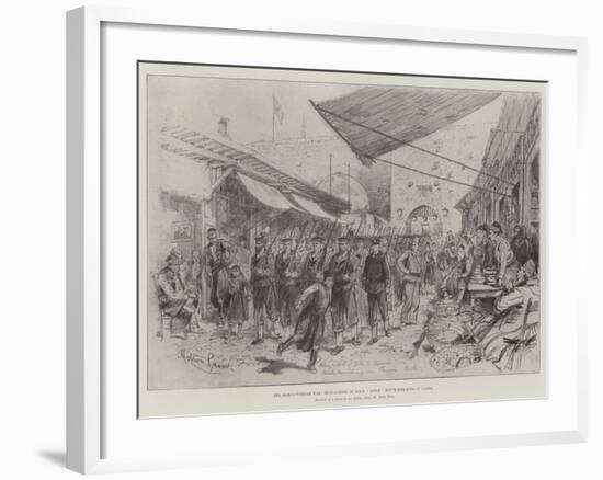 The Graeco-Turkish War, Bluejackets of HMS Anson Route-Marching in Canea-Melton Prior-Framed Giclee Print