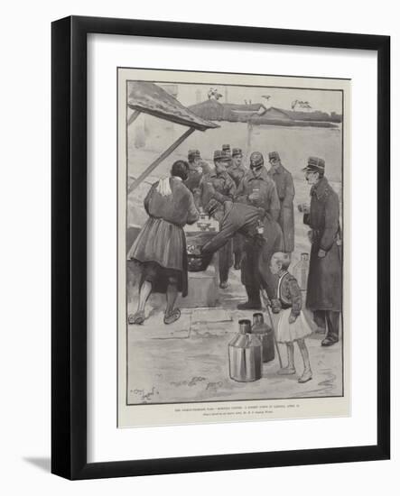 The Graeco-Turkish War, Morning Coffee, a Street Scene in Larissa, 19 April-Cecil Aldin-Framed Giclee Print
