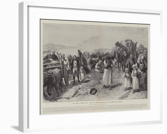 The Graeco-Turkish War, the Panic-Stricken Flight of the Greeks from Larissa-Amedee Forestier-Framed Giclee Print