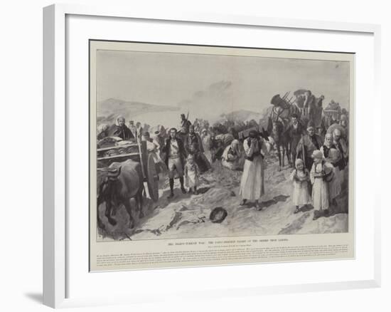 The Graeco-Turkish War, the Panic-Stricken Flight of the Greeks from Larissa-Amedee Forestier-Framed Giclee Print