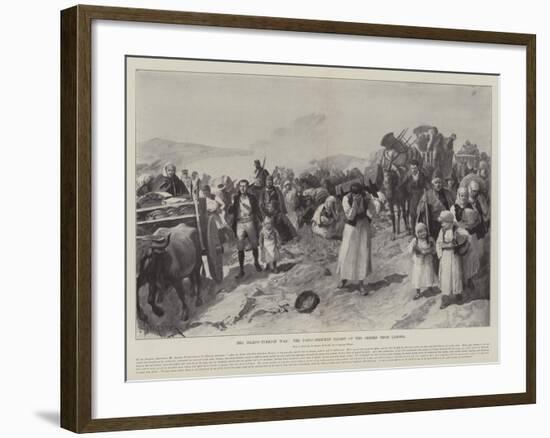 The Graeco-Turkish War, the Panic-Stricken Flight of the Greeks from Larissa-Amedee Forestier-Framed Giclee Print