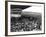 The Graf Zeppelin Airship at Hanworth Aerodrome Surrounded by Onlookers, 1931-null-Framed Photographic Print