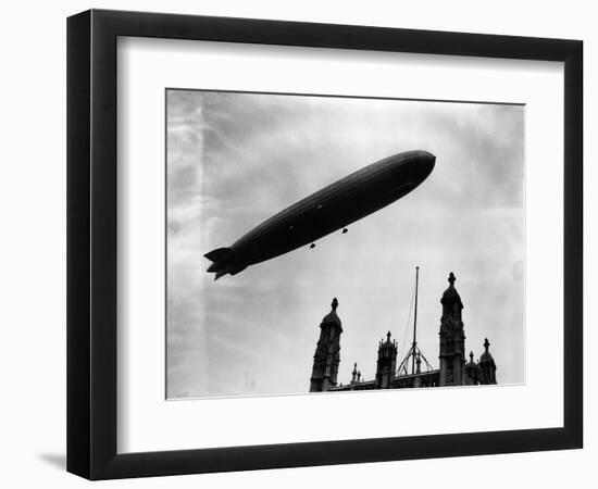 The Graf Zeppelin Airship in London-null-Framed Photographic Print