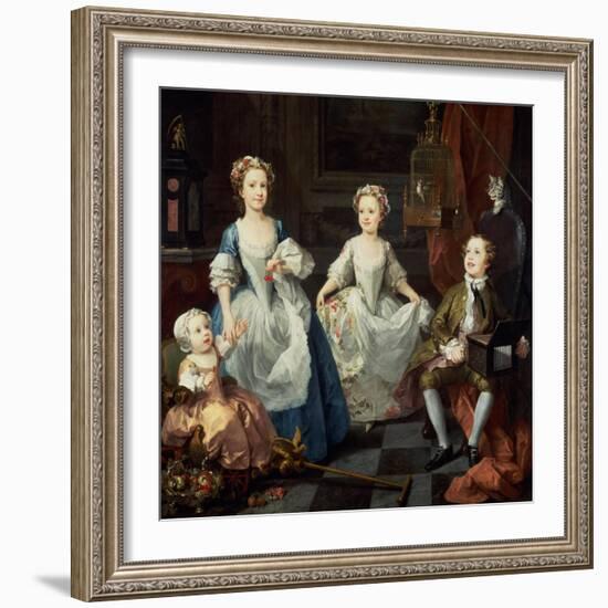 The Graham Children, 1742-William Hogarth-Framed Giclee Print