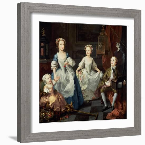 The Graham Children, 1742-William Hogarth-Framed Giclee Print