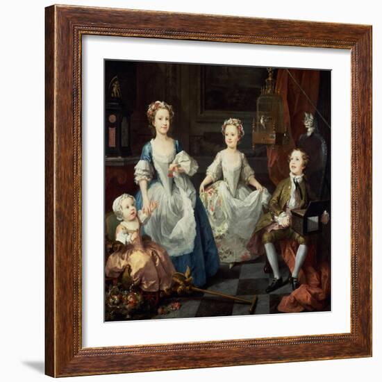 The Graham Children, 1742-William Hogarth-Framed Giclee Print