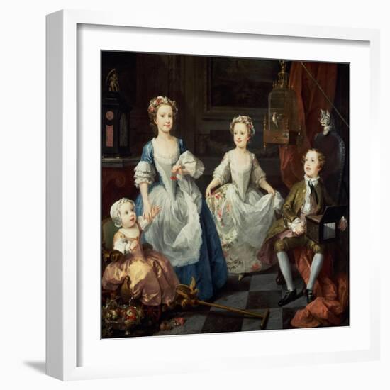 The Graham Children, 1742-William Hogarth-Framed Giclee Print